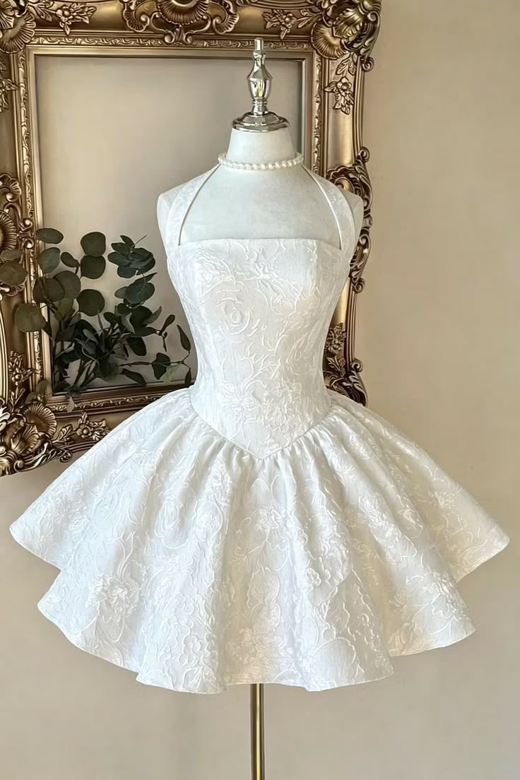 Lace Mini Bridal Dress