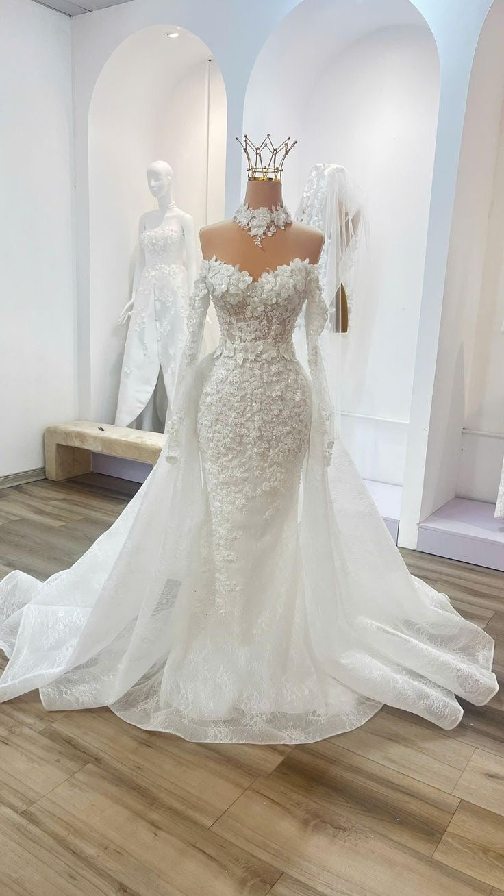 Modern Beaded Mermaid Bridal Gown